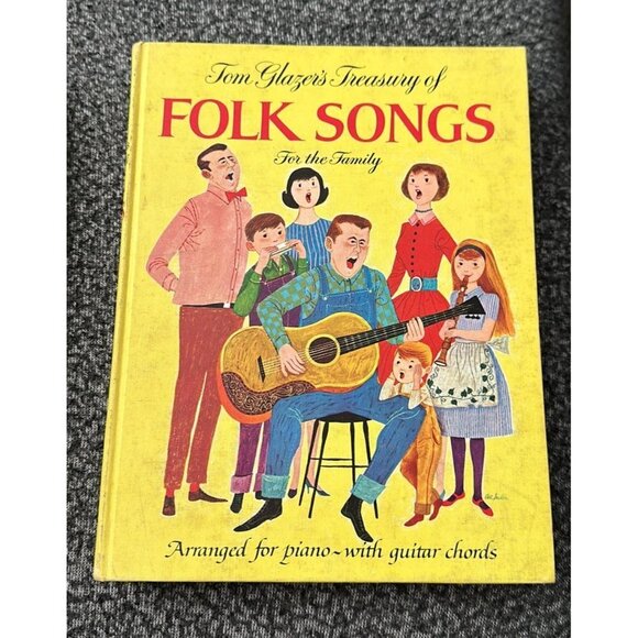 Vintage 1964 Folk Songs Sheet Music Arranged for Piano Guitar - Picture 1 of 4